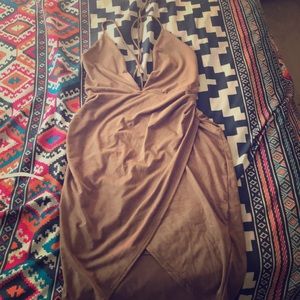 Brown Dress. Suede like material.